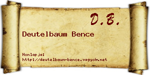 Deutelbaum Bence névjegykártya